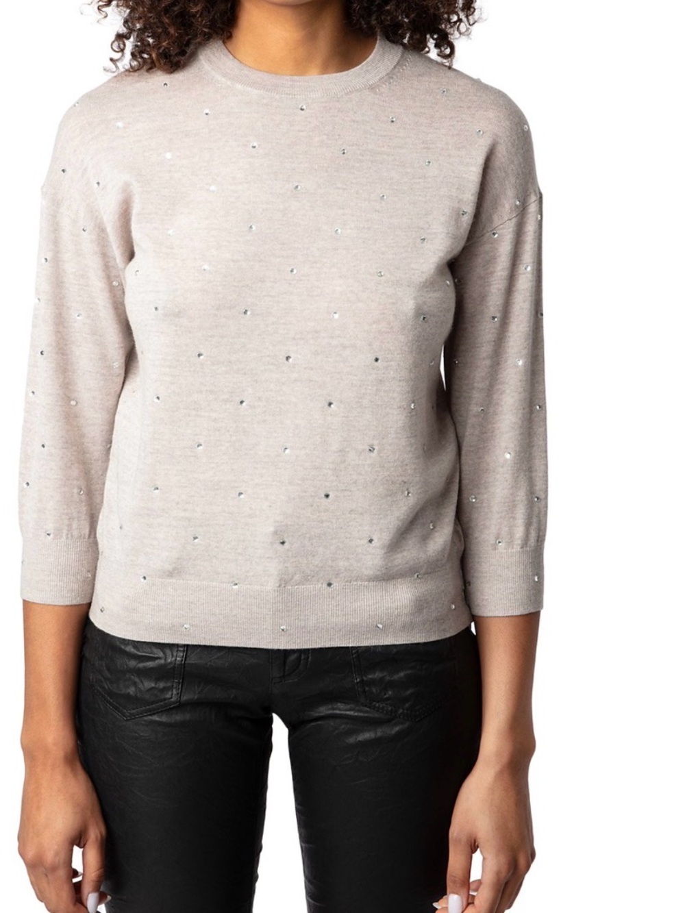 Kandy Marino Wool Crystal Sweater